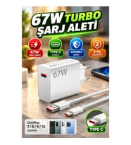 OnePlus 7 8 9 10 Uyumlu 67W Type-C Hızlı Şarj Adaptörü ve 1 Metre Kablo