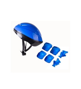 Mavi Koruyucu Kask Dirseklik Dizlik Dirseklik Takım Set Scooter Koruyucu Aksesuarlar