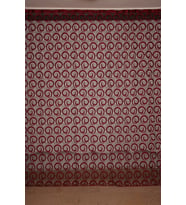 VAKKO ÇİFT RENK BORDO İP PERDE HAZIR DÜĞMELERİ DİKİLMİŞ İP PERDE 300*250 cm