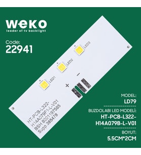 Ayt Buzdolabı İç Aydınlatma Ledi 54x18 Mm Buzdolabı Lambası LD79 HT-PCB-L322-H14A079B-L-V01 3 Çipli