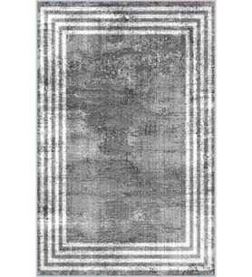Eliana Home Baskılı, Yıkanabilir Kaymaz Taban Salon Halısı LNA1355-HT485 100x150 cm (Gri)