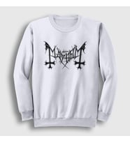 Presmono Unisex Beyaz Logo Mayhem Sweatshirt 64771tt (Beyaz)
