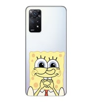 Redmi Note 12 Pro 4G Uyumlu Sunger Bob Tasarımlı Şeffaf Telefon Kılıfı