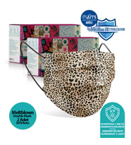 Medizer Leopar Desenli Cerrahi Maske Meltblown Kumaş - 100 Adet