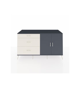 Kronos Konsol 2 Raflı 3 Çekmeceli 2 Kapaklı 176x59x99 Antrasit-Antrasit/Aytaşı