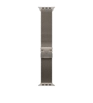 Gpack Apple Watch 7 45mm Kordon Metal Tokalı Kalın Hasır KRD121  (Gri)