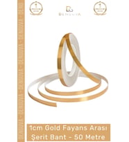 Kendinden Yapışkanlı Suya Dayanıklı 1 cm 50 Metre Gold Fayans Arası Şerit Bant