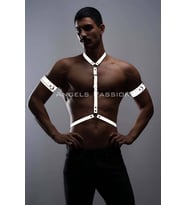 Reflektörlü Karanlıkta Yansıyan (Reflektörlü) Erkek Göğüs ve Pazu Harness Takım