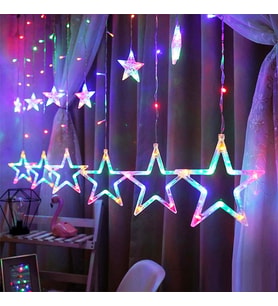YILDIZLI RENKLİ SALKIM LED IŞIK BÜYÜK YILDIZLI SALKIM IŞIK RENKLİ YILDIZ LED IŞIK YILDIZ NOEL IŞIĞI
