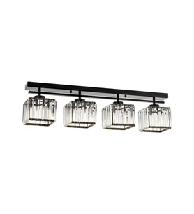 AVONNI AV-60230-4Y-BSY Siyah Boyalı Modern Avize E27 Metal Kristal 80x15cm