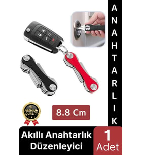 Kompakt Ses Çıkarmaz Vidalı Karışıklık Önleyen Hafif Alüminyum Akıllı Anahtarlık Düzenleyici 8.8 cm