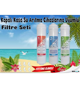 Su Arıtma Filtre Seti 3'lü Inline Set özel fiyatlı