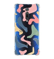 Xiaomi Redmi K20 Pro Köşe Korumalı Antişok Kapak Abstract Tasarımlı Şeffaf Silikon Kılıf