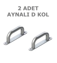 Gri Renkli Alüminyum Kapı Aynalı D Kol Çekme Kapı Kolu Naturel Gri