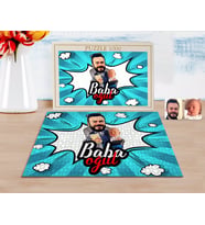 BK Gift Kişiye Özel Baba Oğul Karikatürlü 1000 Parça Profesyonel Puzzle-4