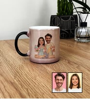 Kişiye Özel Karikatür Yemek Yapan Romantik Çift Kupa Bardak Sevgililer Günü Hediyesi