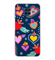 PrintiFy Xiaomi Redmi Note 9 Pro ile Uyumlu Retro Color 3  Kamera Korumalı Şeffaf  Kılıf