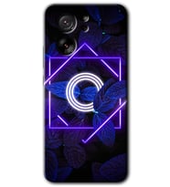 Xiaomi Mi 13T Pro Kılıf HD Desen Baskılı Arka Kapak - Dark Neon Yaprak O Harfi