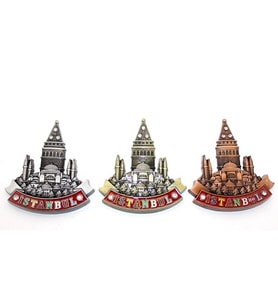 İstanbul Temalı Metal Magnet Model 1 (Çok Renkli)