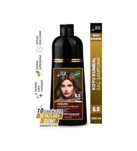 Jaja Koyu kumral Vitamin Içerikli Saç Pigment Şampuanı Unisex 6.0 300 ml