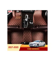 MİREN Ford Mondeo 2017-2020 Uyumlu 5d Havuzlu Suni Deri OTO PASPAS (Kahverengi)