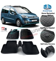 Citroen Berlingo Havuzlu 3D Paspas Niken Siyah 2008-2017