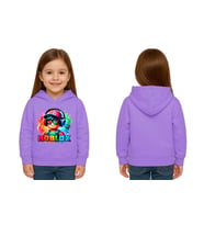 Unisex roblox Baskılı Çocuk Swaetshirt  Baskılı Kapüşonlu 3 İplik Şardonlu (Lila)