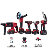 CHELİKBEI BEŞLİ SET MW350R (10mm Ç.Mandren+S.Sıkma+Ş.Spral+Ş.Hilti+Budama)