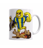 KANARYA  KARTAL ASLAN  BOĞAZLIYOR Ü  SARI LACİVERT KANARYA  T SHIRT Kupa Bardak Porselen