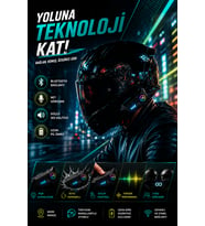 IPX6 Su Geçirmez Gürültü Engelleyici Kask İçi Bluetooth Kulaklık