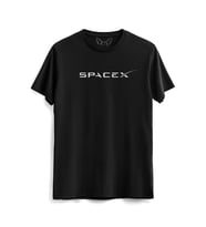 Space X Resimli Dijital Baskılı  Siyah Tshirt