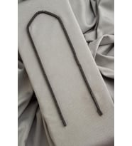 Hematit Doğal Taş Mat Siyah Dikdörtgen Kesim 2x8mm Dizi [AA]