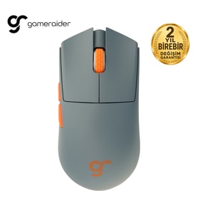 GameRaider GR3S PRO Tactical Gray PixArt 3395 Sensör Kablosuz Gaming Mouse – 2 Yıl Birebir Değişim Garantili