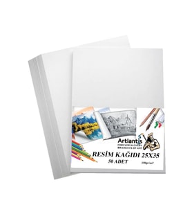 Resim Kağıdı 25x35 50 Li 100 gr 1 Paket 25*35 Resim Kartonu (Beyaz)