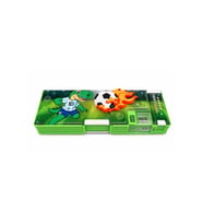 Dino Football Temalı Çift Taraflı Fonksiyonel Plastik Kalem Kutusu