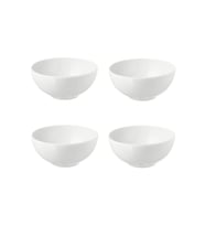Beyaz Porselen 4'lü Kase Seti, Çorba, Salata, Kuruyemiş İçin Ideal
