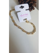 ÇELİK XoX TAŞLI BİLEKLİK MARKA GOLD RENK ANTİALERJİK 316L  KARARMAZ SERİ 17+2 CM 2 PARÇA