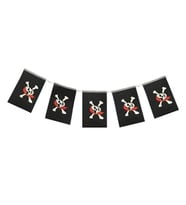 Mey İthalat® Korsan Partisi Korsan Logo Baskılı Flama Süs Afiş Süsleme 8 li