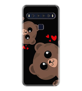 TCL 10L 10 Plus 10SE 20E 20SE 30SE L7 Kılıf Desemli Silikon Love Animals 1780