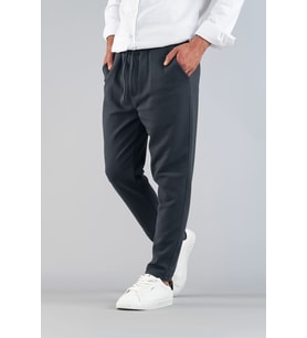Erkek Pantolon Beli Lastikli  Slim Fit Esnek Likralı Basic Pamuklu Jogger (Füme)