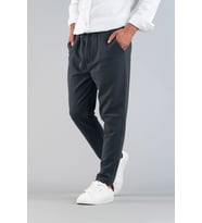 Erkek Pantolon Beli Lastikli  Slim Fit Esnek Likralı Basic Pamuklu Jogger (Füme)