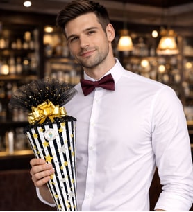Koni Club Erkek Hediye Konisi 4– Papyon, Cüzdan, Bileklik ve Aksesuar Seti (Şık & Premium Tasarım)