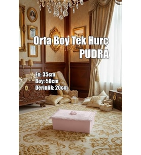 Çeyizlik Orta Tek Hurç Çiçekli, Kadife Tek Hurç Çeyizlik Dantelli Hurç, Orta Boy Hurç