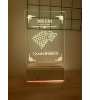 Game Of Thrones House Stark 16 Renk Gece Lambası