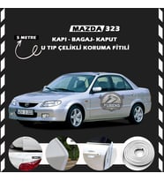 Mazda 323 Oto Araç Kapı Koruma Fitili 5metre Parlak Beyaz Renk