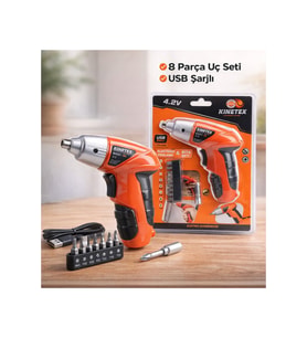 4.2V 800mAh Şarjlı Vidalama Set