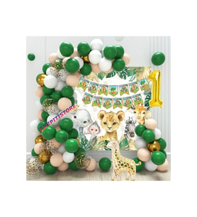 SAFARİ TEMALI DOĞUM GÜNÜ BALON ZİNCİR SET