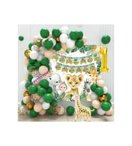 SAFARİ TEMALI DOĞUM GÜNÜ BALON ZİNCİR SET