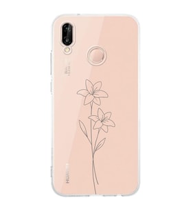 Huawei P20 Lite Uyumlu Baskılı Yumuşak Silikon Şeffaf Telefon Kılıfı