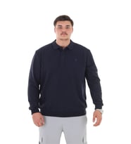 Erkek Büyük Beden 115-155 Kilo Arası İçin Uygun Uzun Kol Polo Yaka Mevsimlik Sweatshirt